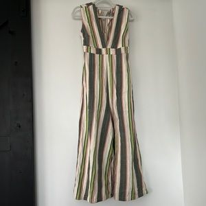 Stripped multi color jump suit